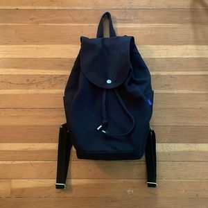 BAGGU Black drawstring backpack.